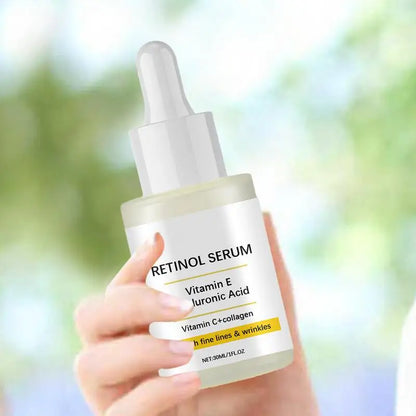 Sérum Visage Rétinol & Hyaluronique – Lisse, Raffermit et Illumine